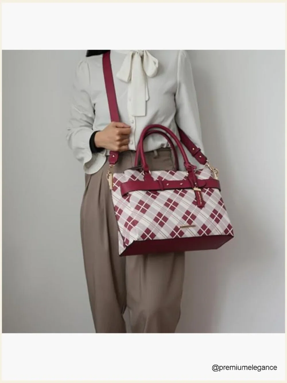 Vegan Leather Satchel Bag Crossbody Shoulder Handbag Top Handle